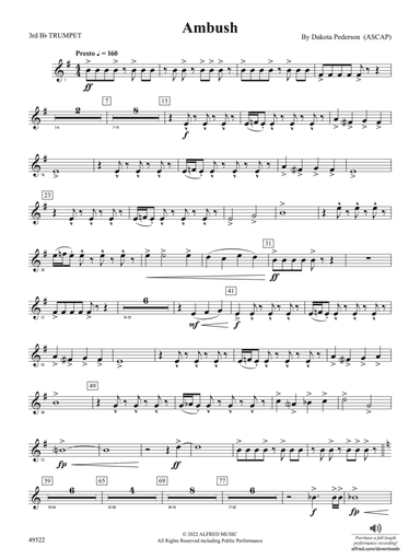 Ambush: 3rd B-flat Trumpet