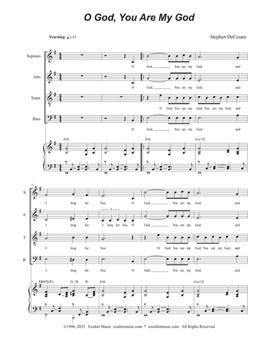 O God, You Are My God (for SATB)