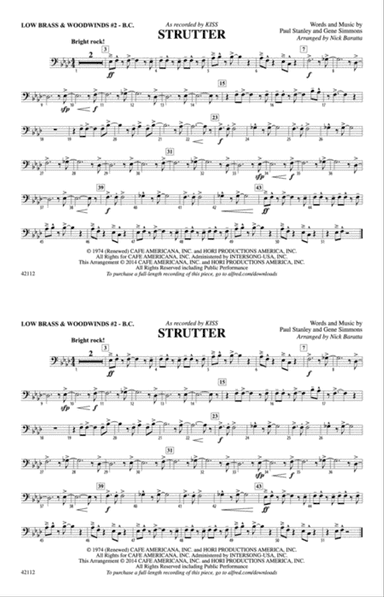 Strutter: Low Brass & Woodwinds #2 - Bass Clef