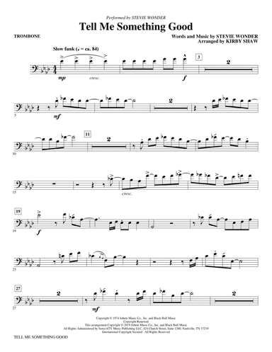 Tell Me Something Good (arr. Kirby Shaw) - Trombone