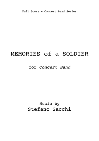 MEMOIRS of a SOLDIER