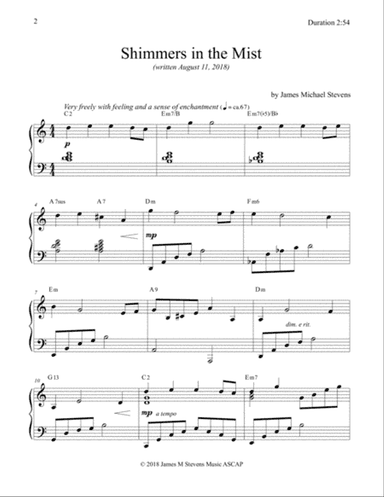 Shimmers in the Mist - Romantic Piano