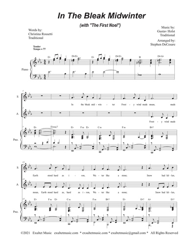 In The Bleak Midwinter (with "The First Noel") (2-part choir - (SA)
