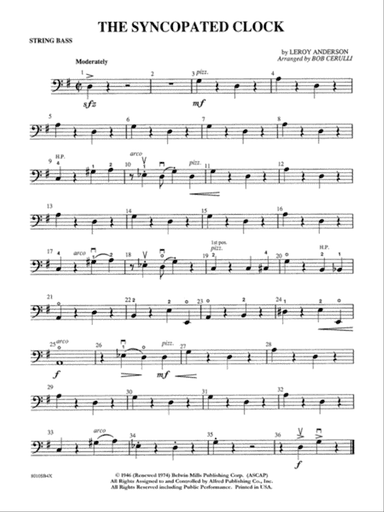 The Syncopated Clock: String Bass
