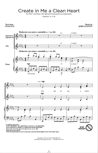 Create In Me A Clean Heart