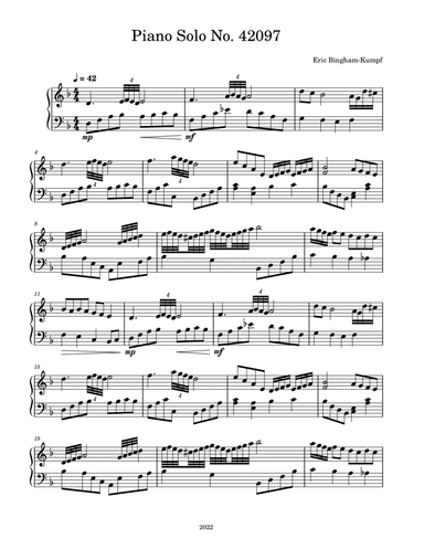 Piano Solo No. 42097