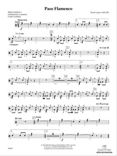 Paso Flamenco: 2nd Percussion
