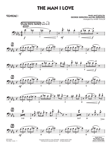 The Man I Love (arr. Mark Taylor) - Trombone 1