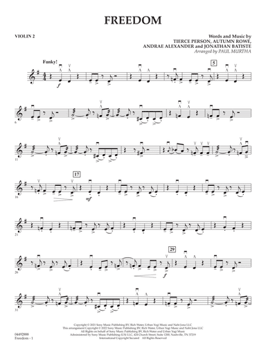 Freedom (arr. Paul Murtha) - Violin 2