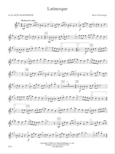 Latinesque: E-flat Alto Saxophone