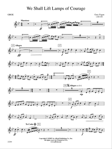 We Shall Lift Lamps of Courage: Oboe