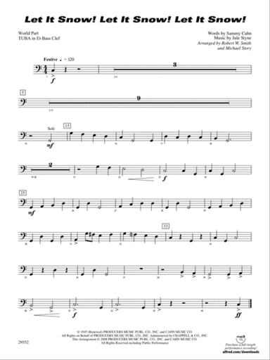 Let It Snow! Let It Snow! Let It Snow!: (wp) E-flat Tuba B.C.