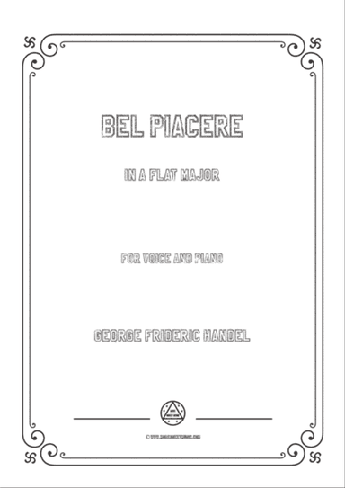 Handel-Bel piacere in A flat Major,for Voice and Piano