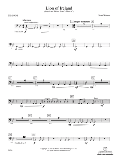 Lion of Ireland: Timpani
