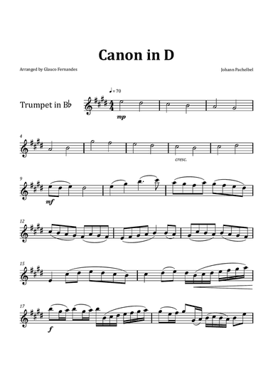 Canon by Pachelbel - Trumpet Solo