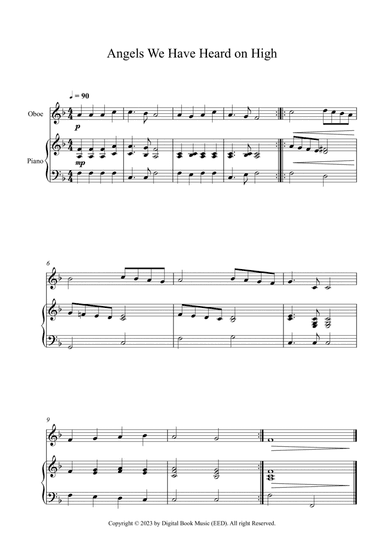 Angels We Have Heard on High (Oboe + Piano)
