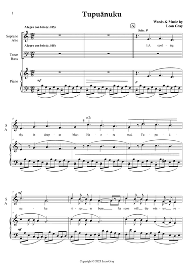 Tupuānuku (Choir version)