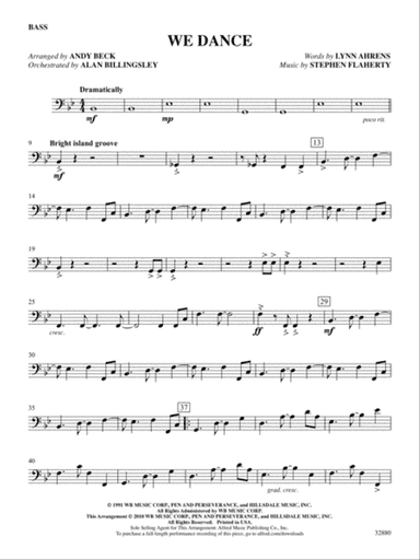 We Dance (from the musical Once on This Island): Electric Bass