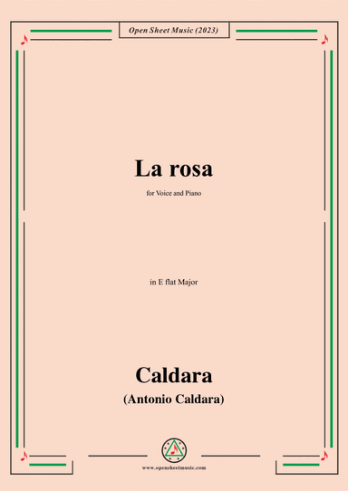Caldara-La rosa,in E flat Major