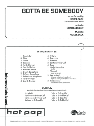 Gotta Be Somebody: Score