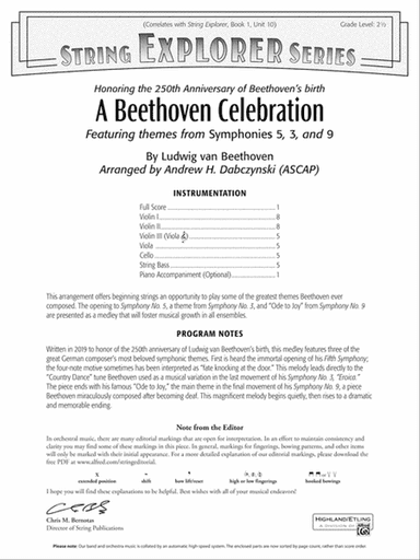 A Beethoven Celebration: Score