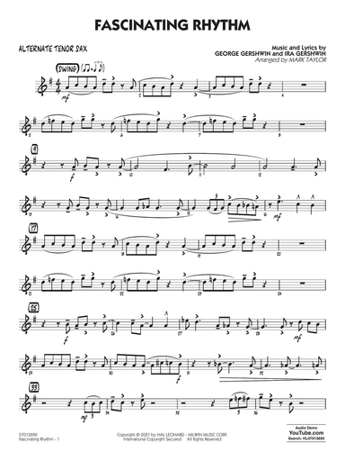 Fascinating Rhythm (arr. Mark Taylor) - Alternate Tenor Sax