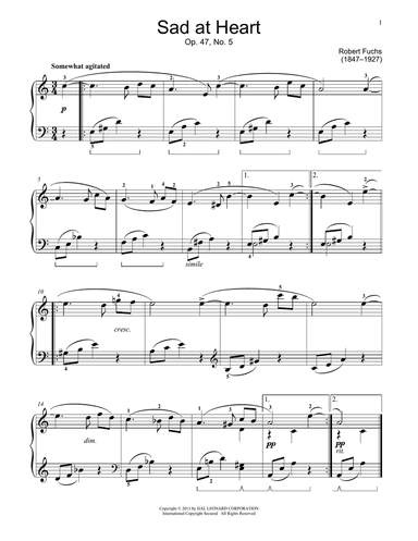 Sad At Heart, Op. 47, No. 5
