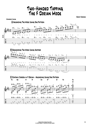 Two-Handed Tapping The F Dorian Mode