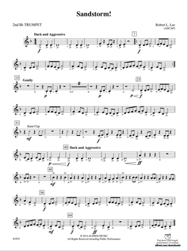 Sandstorm!: 2nd B-flat Trumpet