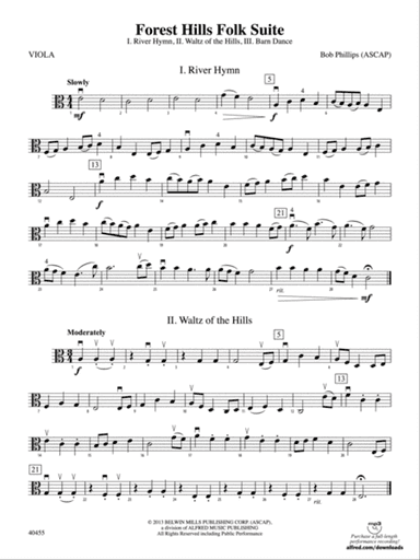 Forest Hills Folk Suite: Viola