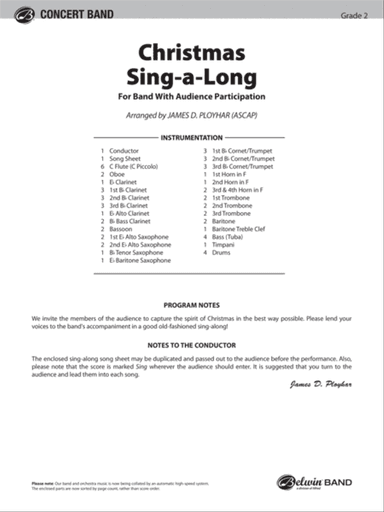 Christmas Sing-a-Long (for Band with Audience Participation): Score