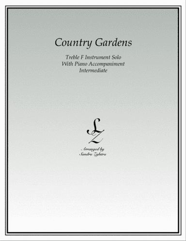 Country Gardens (treble F instrument solo)