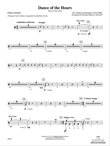Dance of the Hours: 1st Percussion