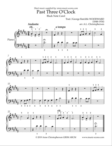 Past 3 O'Clock - Easy Piano