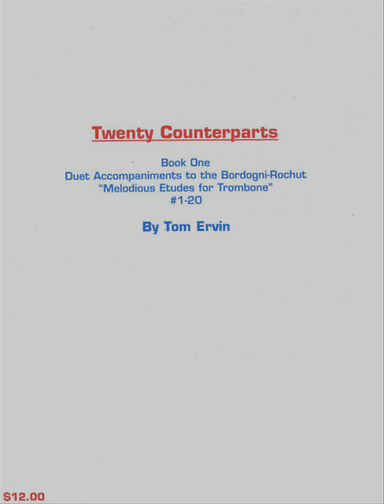 Twenty Counterparts Book 1 Duet Accompaniments to Bordogni Etudes 1-20