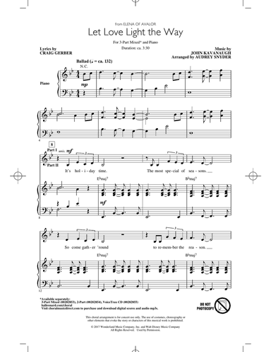 Let Love Light The Way (from Elena Of Avalor) (arr. Audrey Snyder)