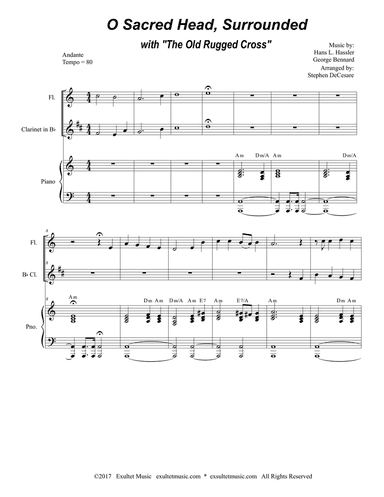 O Sacred Head, Surrounded (with "The Old Rugged Cross") (Duet for Flute and Bb-Clarinet)