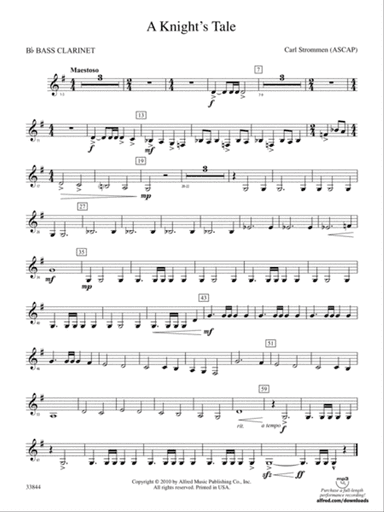 A Knight's Tale: B-flat Bass Clarinet