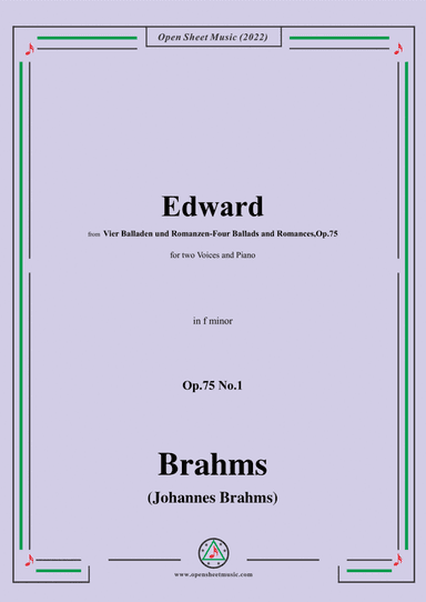 Brahms-Edward-Edward,Op.75 No.1,in f minor