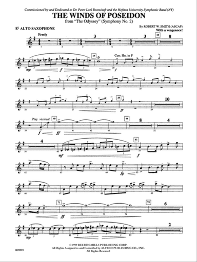 The Winds of Poseidon (from The Odyssey (Symphony No. 2)): E-flat Alto Saxophone