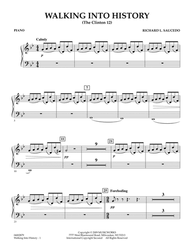 Walking into History (The Clinton 12) - Piano