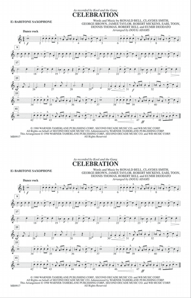 Celebration: E-flat Baritone Saxophone