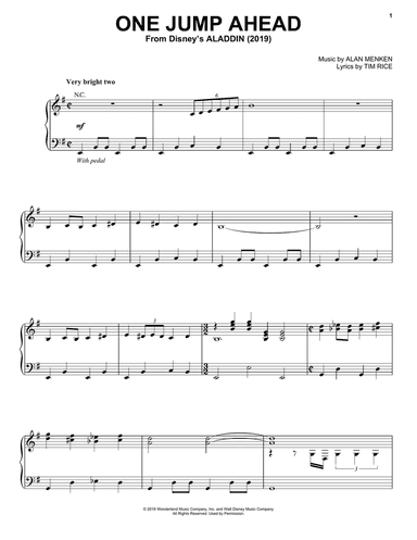 One Jump Ahead (from Disney's Aladdin)