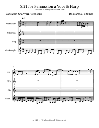 Z 21 for Percussion a Voce & Harp