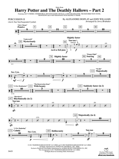 Harry Potter and the Deathly Hallows, Part 2, Suite from: 2nd Percussion