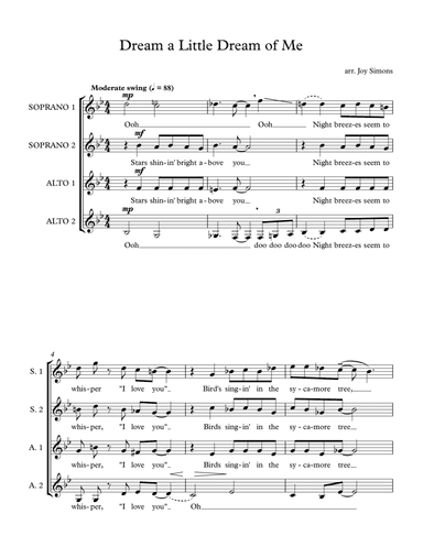 Dream A Little Dream Of Me