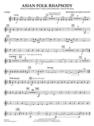 Asian Folk Rhapsody - F Horn