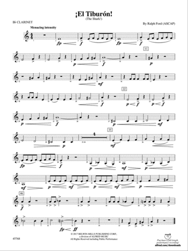 ¡El Tiburón!: 1st B-flat Clarinet
