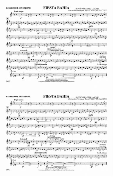 Fiesta Bahia: E-flat Baritone Saxophone