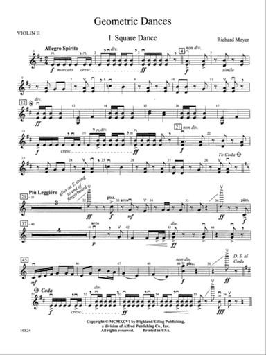 Geometric Dances: 2nd Violin